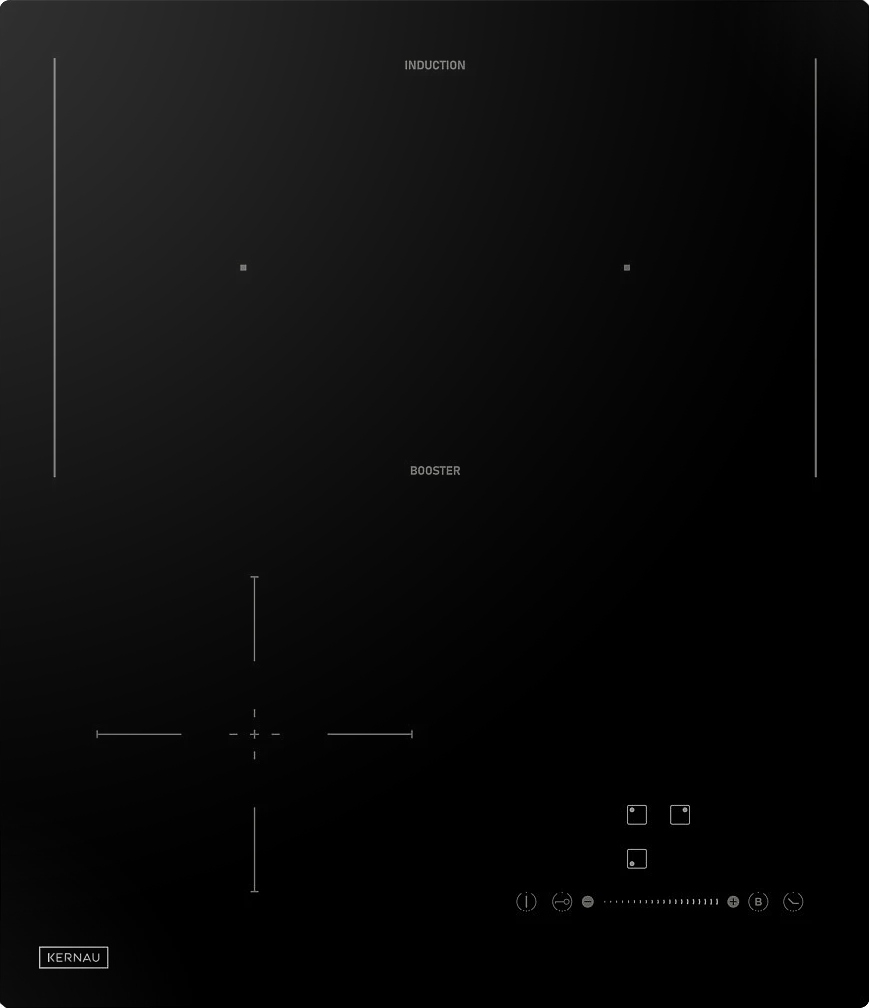 Płyta indukcyjna Kernau KIH433-3B 45cm do zabudowy Slider Bridge Keep Warm