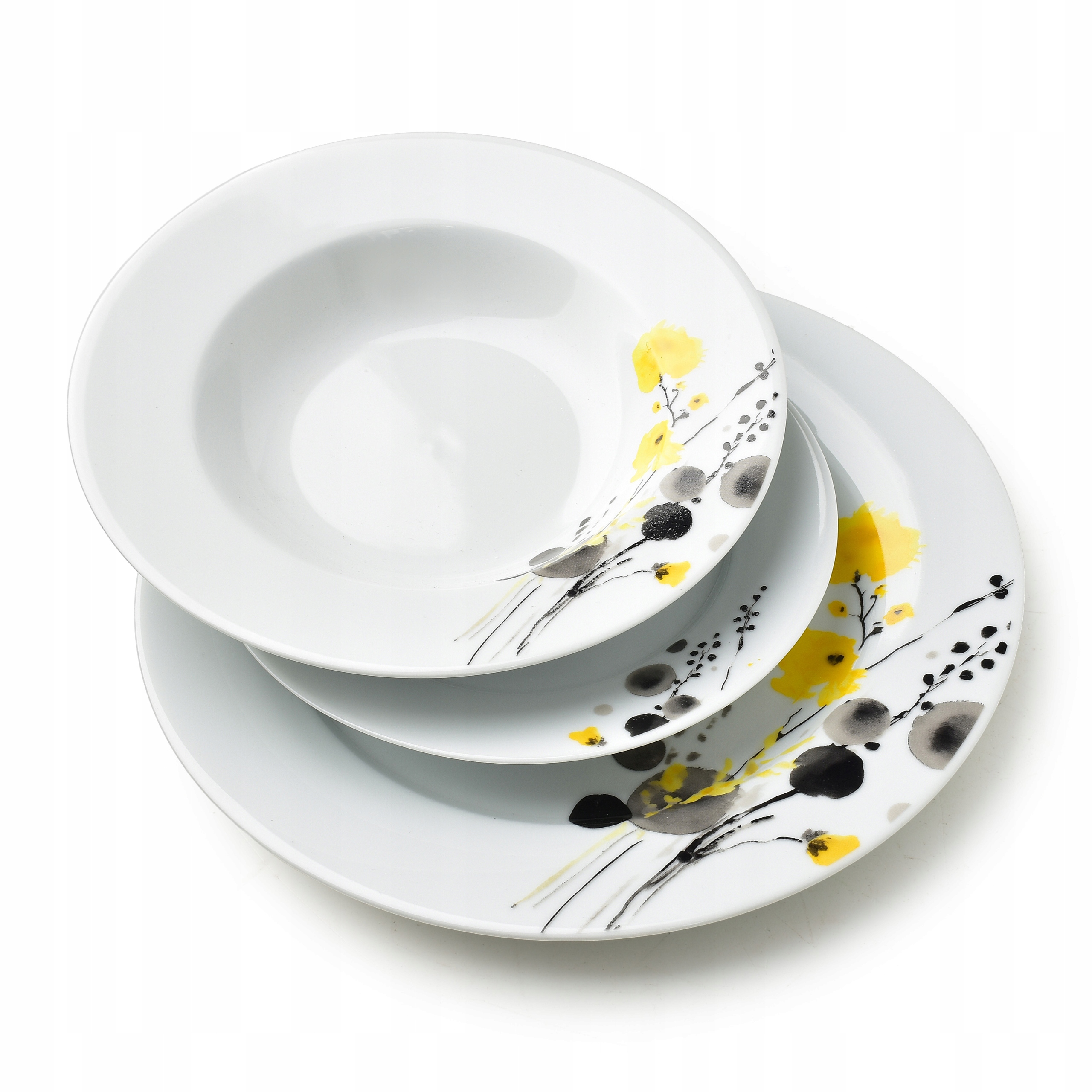 Jídelní souprava porcelánová Lea Yellow 21,8/19,2/27 cm žlutá 18 dílů