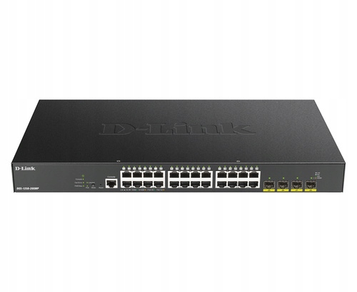 D-link 28-Portový Smart PoE+ Switch so 4x 10G Portami