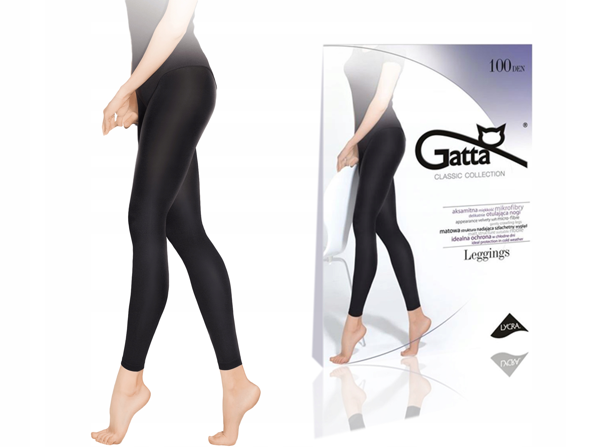 

Legginsy getry Gatta mikrofibra, 100 den, nero 3-M