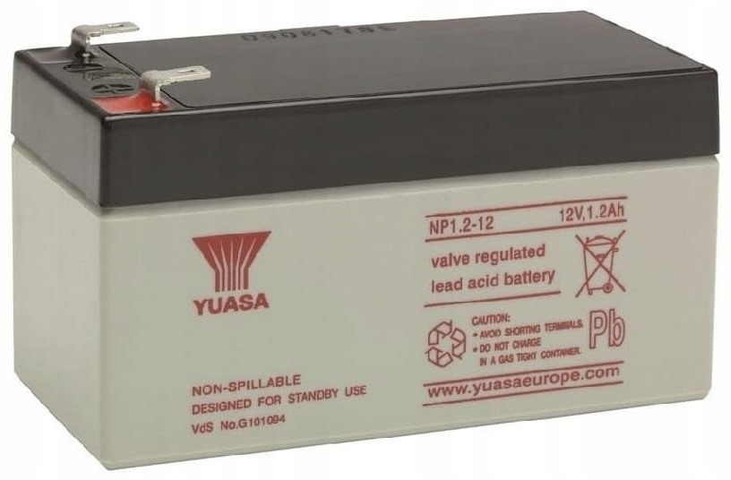 Akumulator Bateria Agm Yuasa NP1.2-12 12V 1,2Ah Vds Do Pracy Buforowej Ups