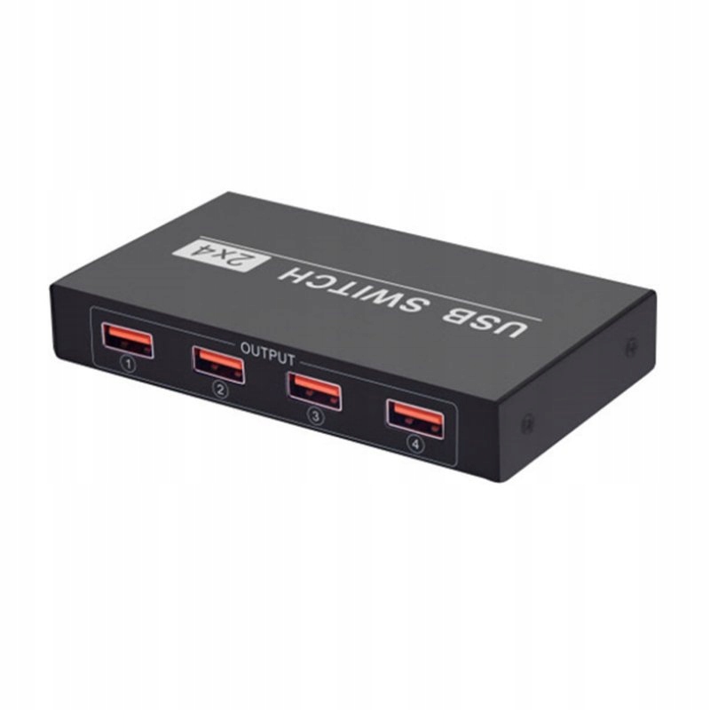 SWITCH PRZEŁĄCZNIK BOX KVM USB 2x4 USB TRANSFER DANYCH ADAPTER Spacetronik Producent Spacetronik