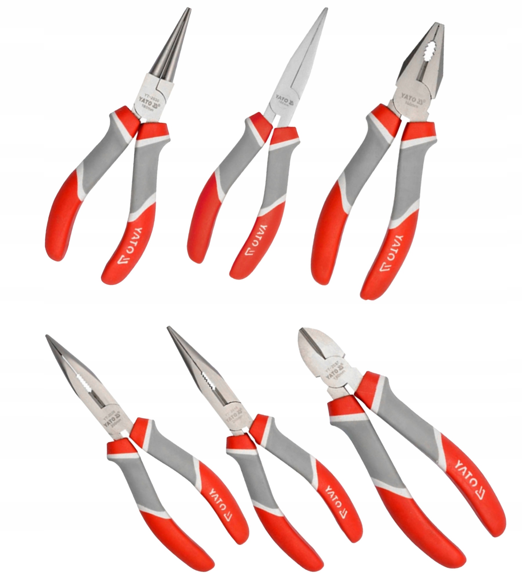 Yato zestaw 6 szczypiec 160 mm – uniwersalne, tnące, wydłużone