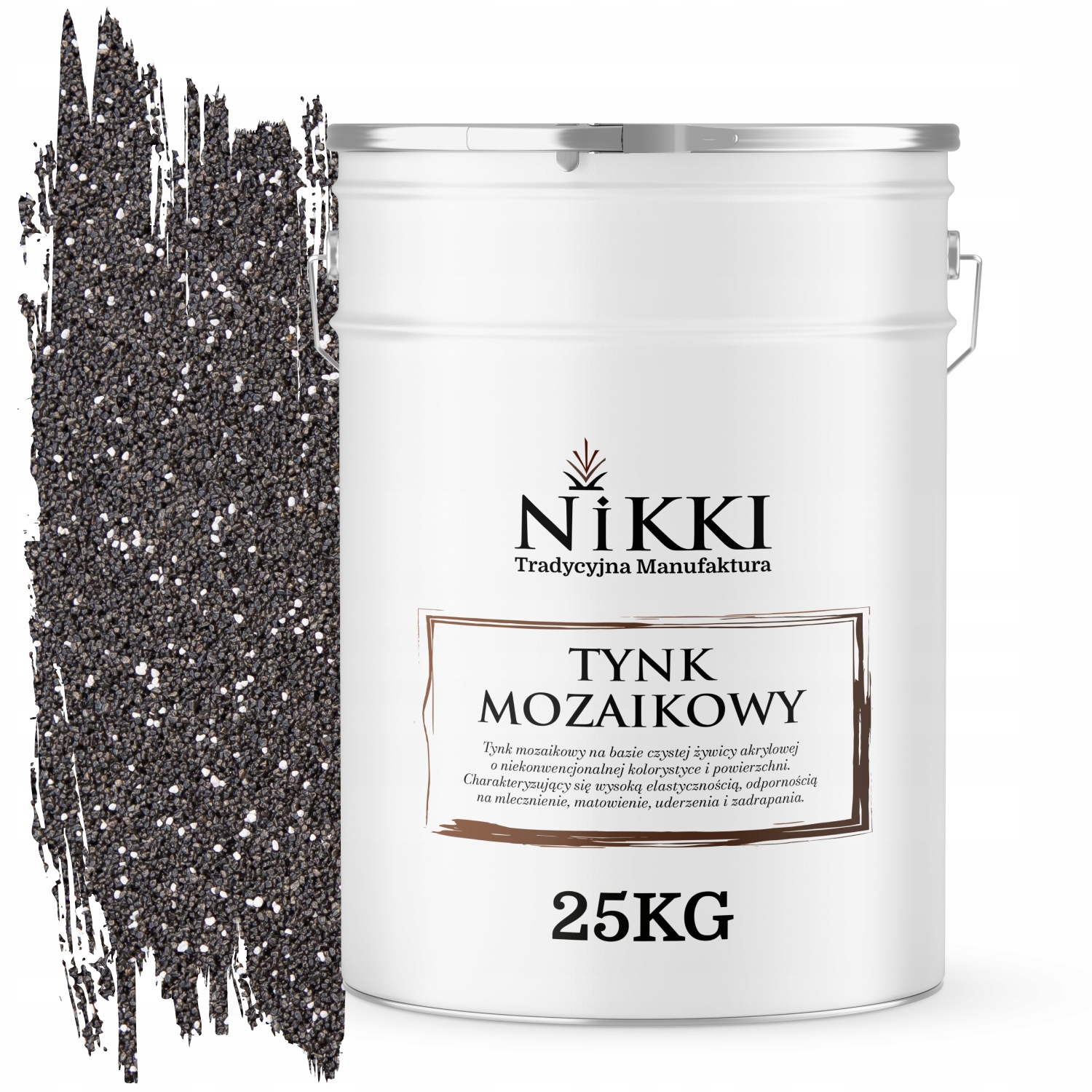 Mozaiková Omietka Živicová 25 Kg Vnútorná Farba Čierna Škvrnitá Biela M43