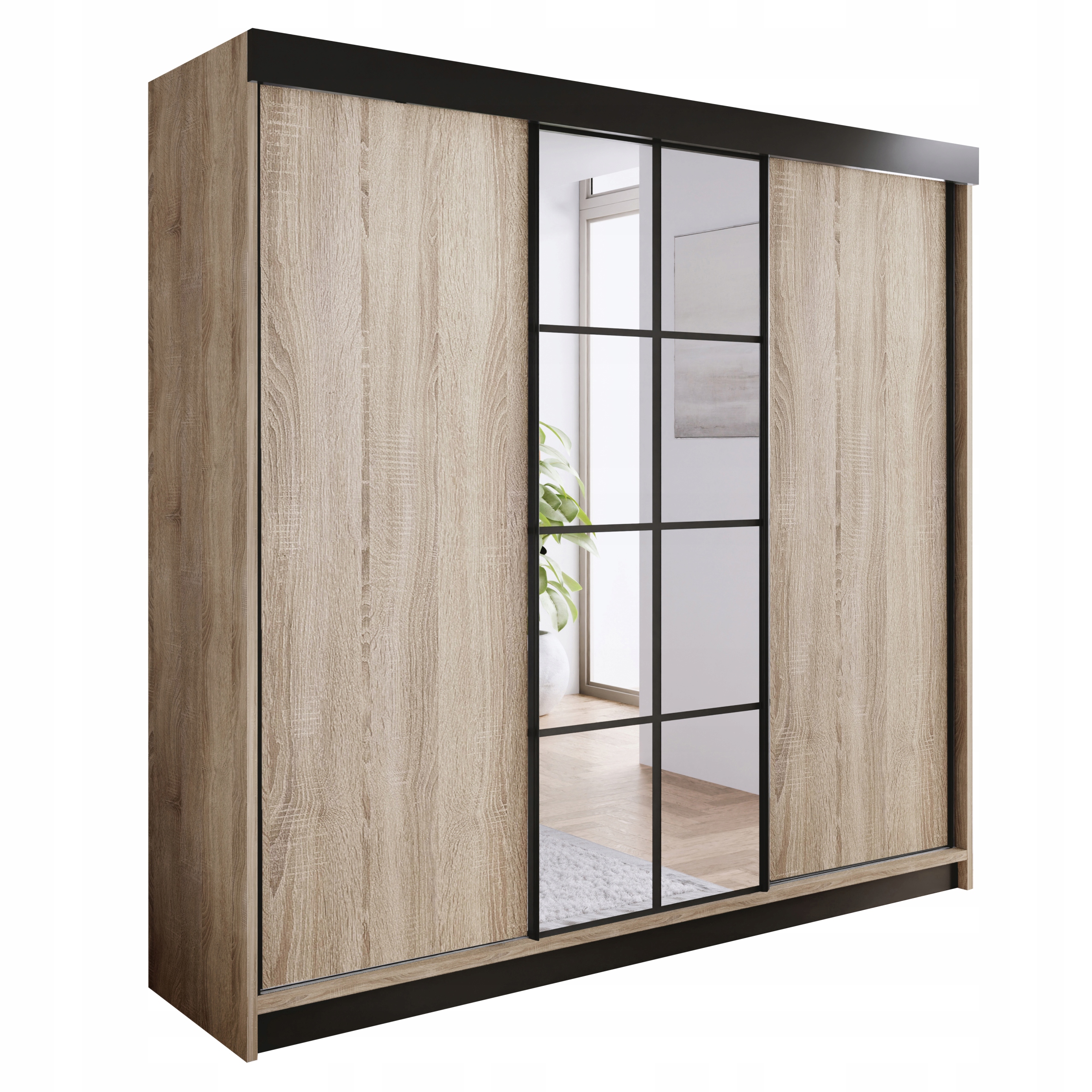 Skříň se zrcadlem Bari 1 dub sonoma 250 se zrcadly