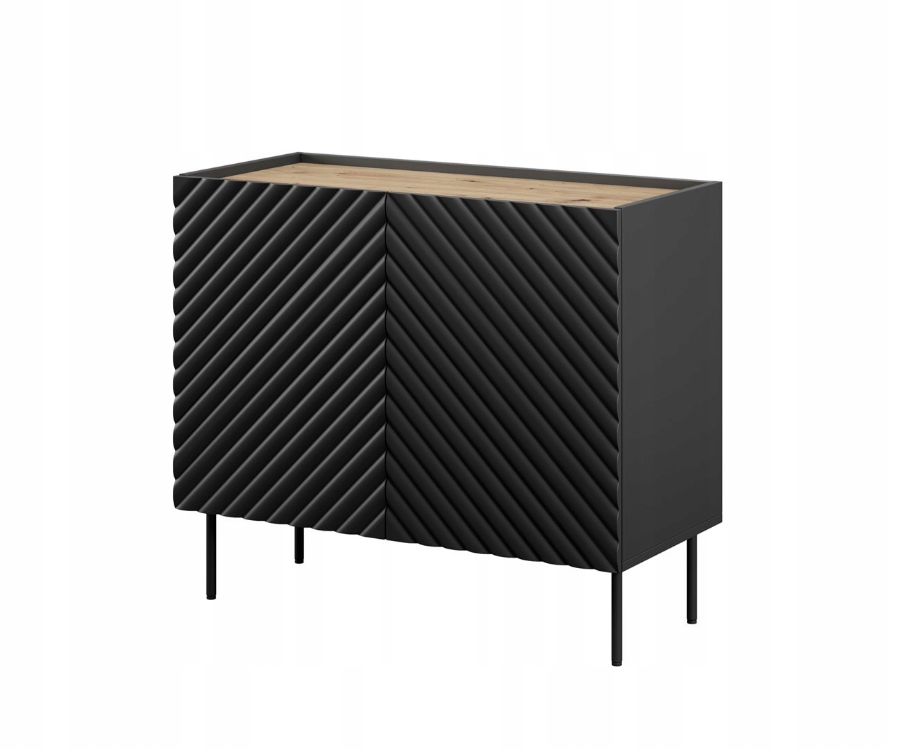 Komoda 2D Onda 98x45x85 czarny