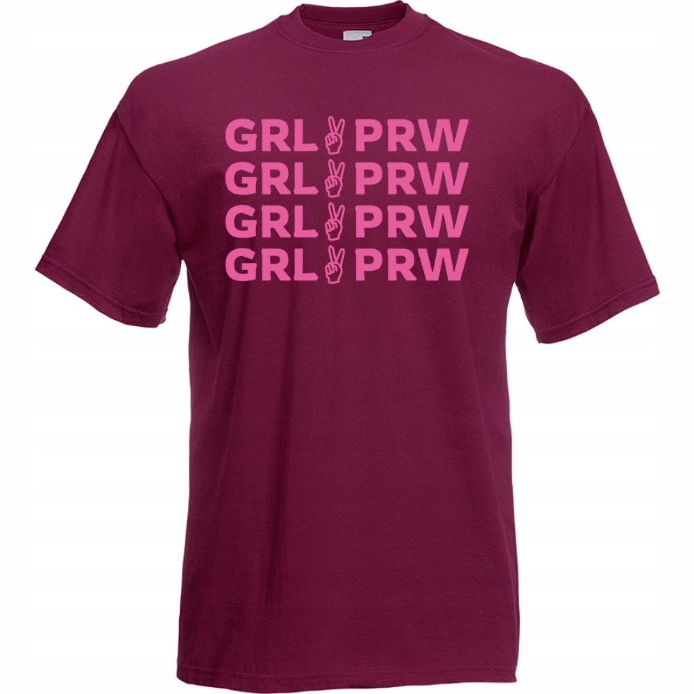 

Koszulka grl pwr girl power feminizm XXL burgund