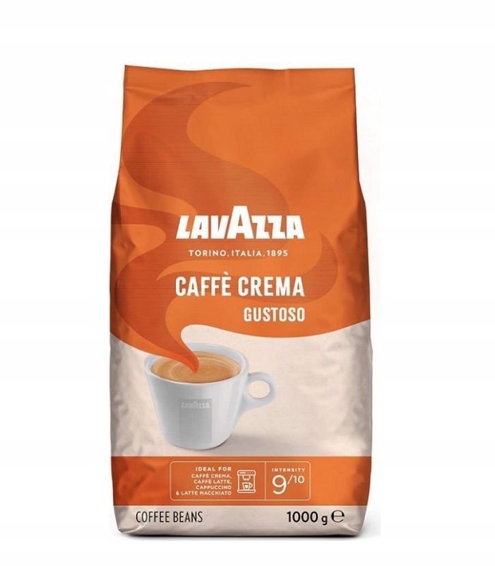 Levně Káva zrnková Lavazza Caffe Crema Gustoso smíšená arabica robusta 1kg