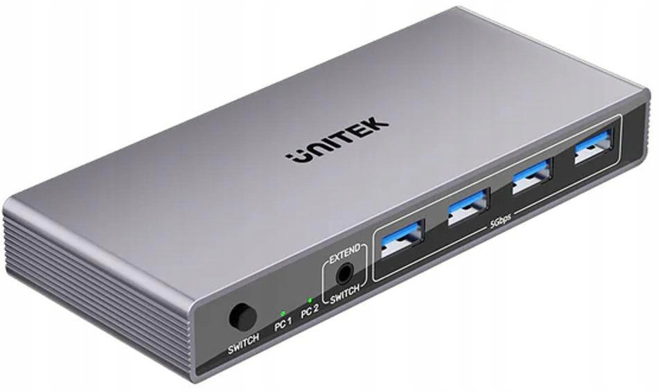 Unitek Přepínač Kvm 8K@60Hz Usb 3.0 5Gbps Dp