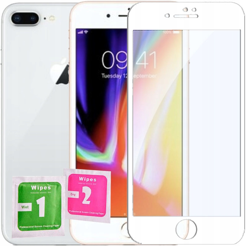 SZKŁO 5D PEŁNE CAŁY EKRAN na iPhone 7 PLUS 8 PLUS