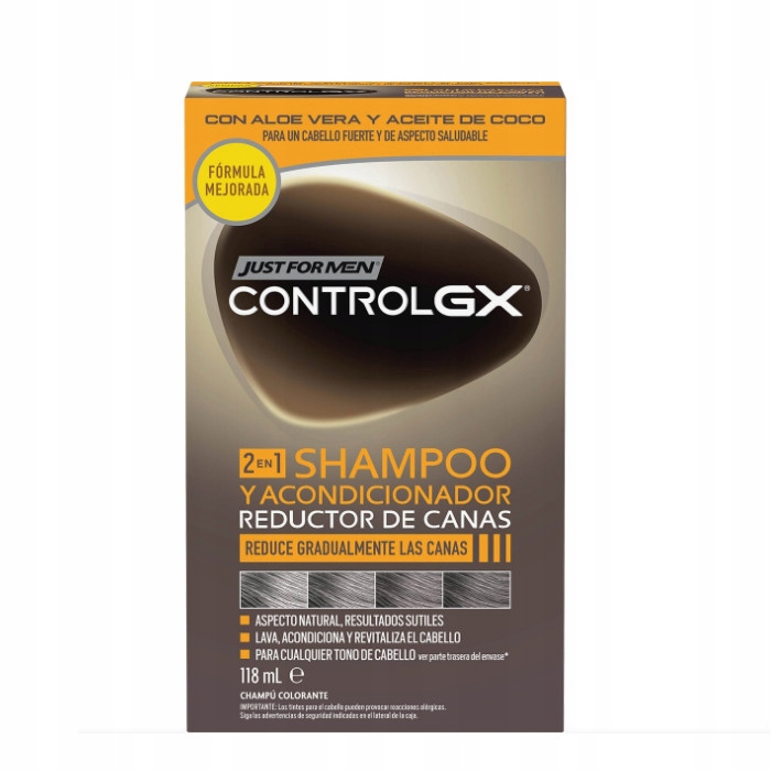 2x Šampon proti šedivění vlasů Just for Men Control Gx Grey Hair