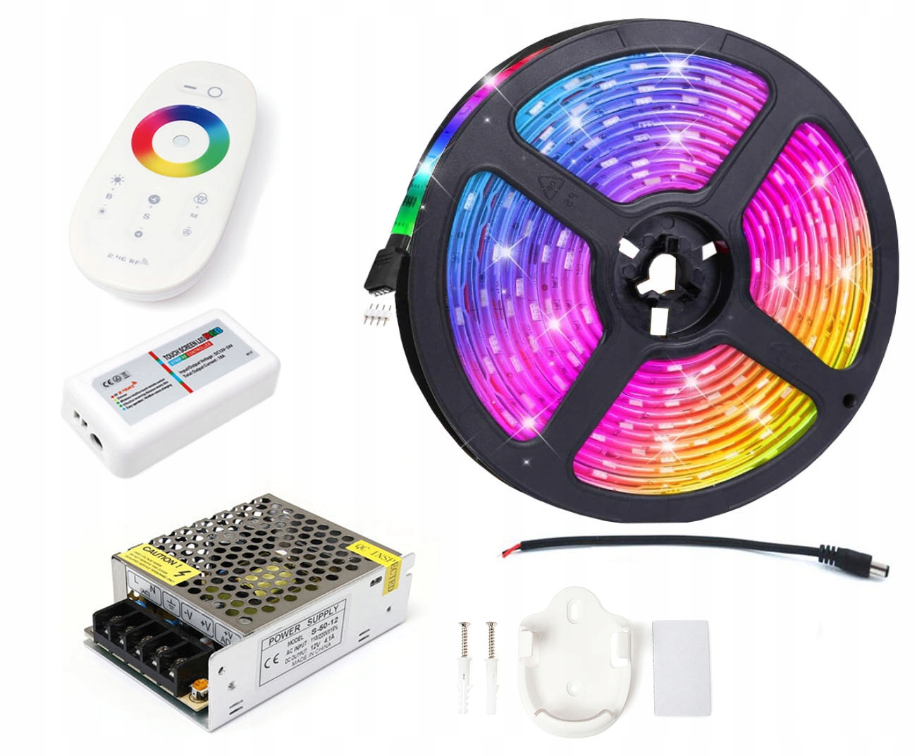 ZESTAW Taśma LED RGB multi 5m + pilot zasilacz Kod producenta Taśma LED RGB ZESTAW na sufit