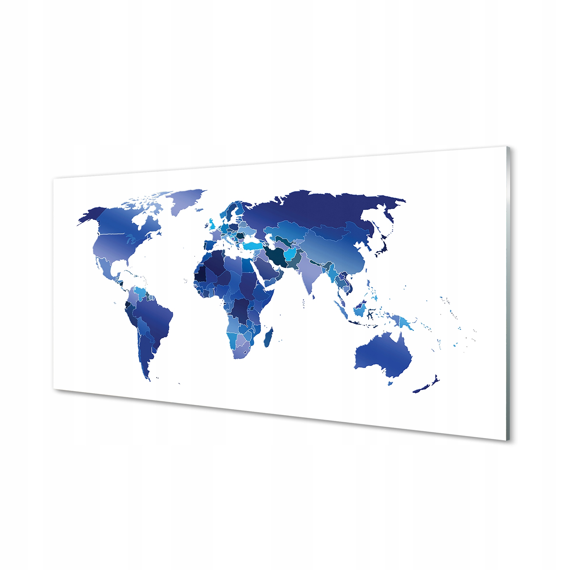 Obraz na akrylovém skle Modrá mapa 100x50 cm