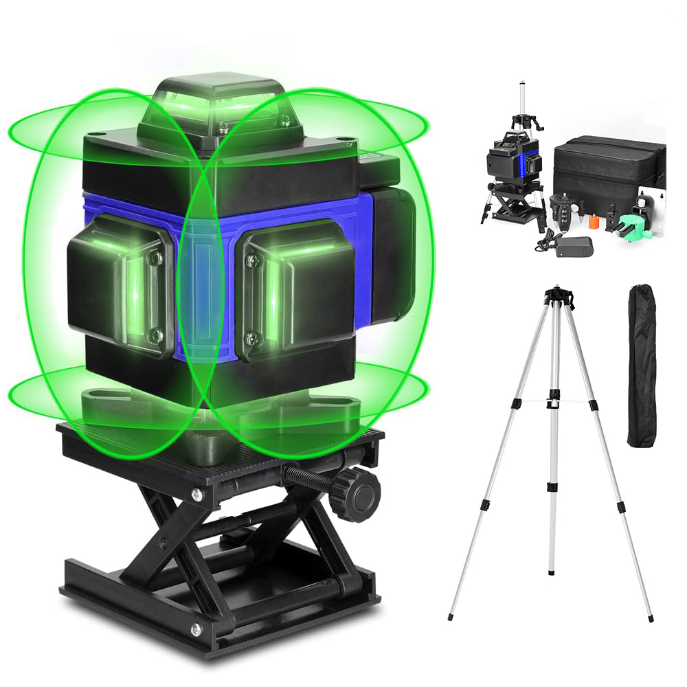 4D 16-řádková laserová vodováha Zelená samonivelační laserová vodováha