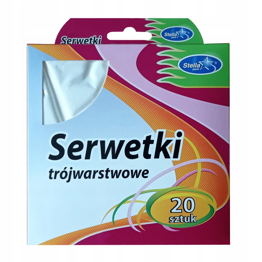 

St Serwetki trójwarstowe białe 24x24 cm 20 szt.