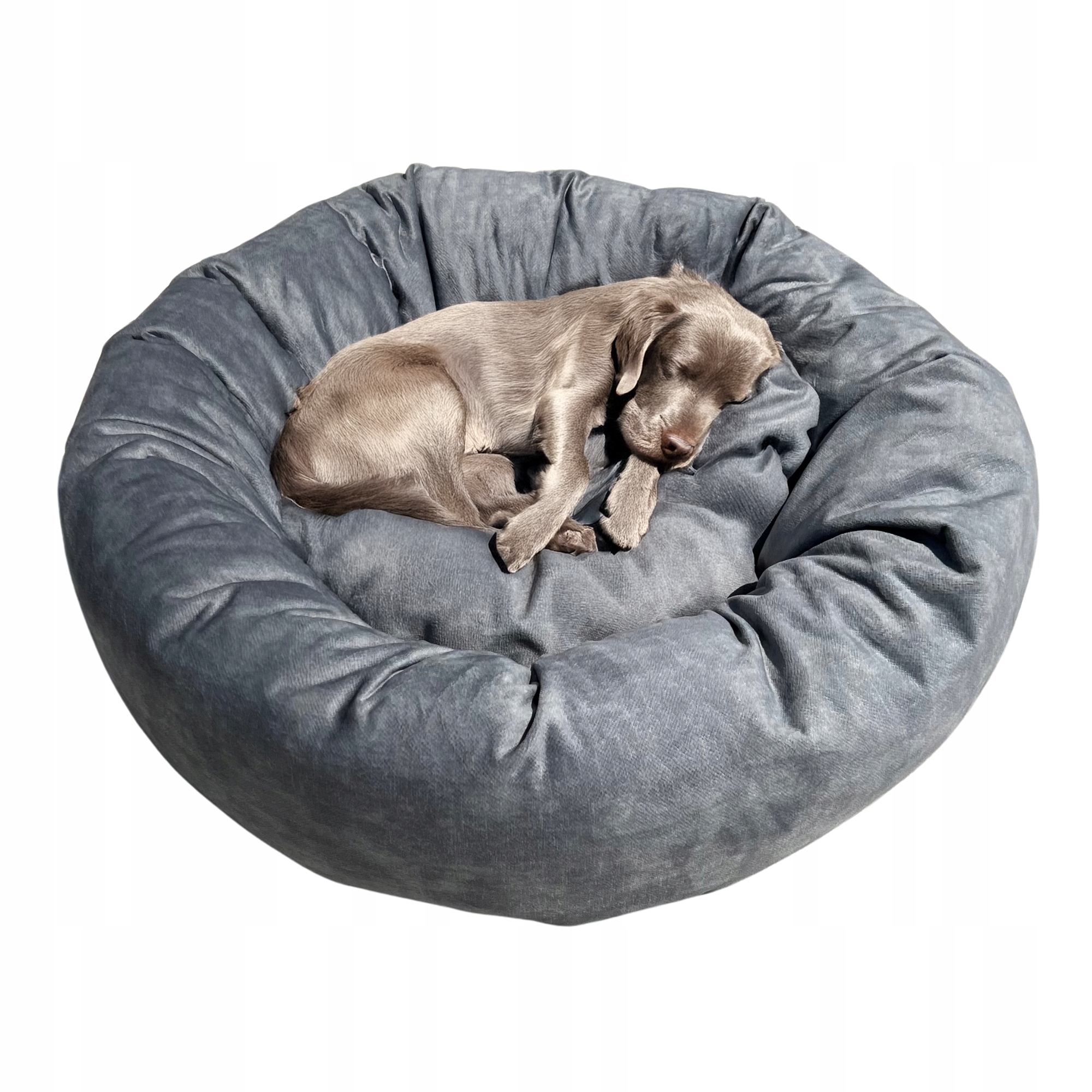 Levně Pelíšek pro psa, kulatý pelíšek pro prémiového psa šedý, 80 cm
