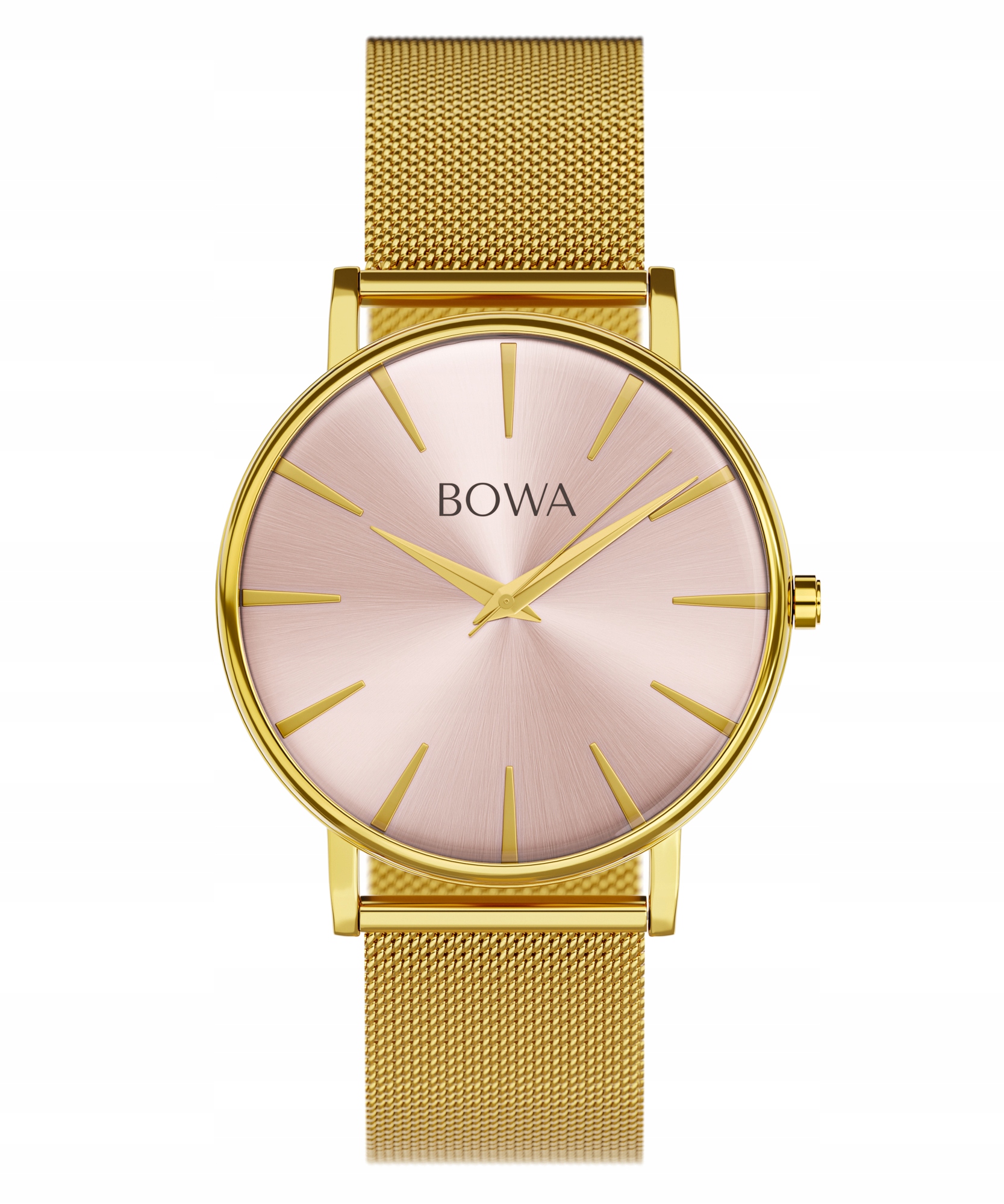 Dámské hodinky Bowa Praha Pink-Gold Mesh 38