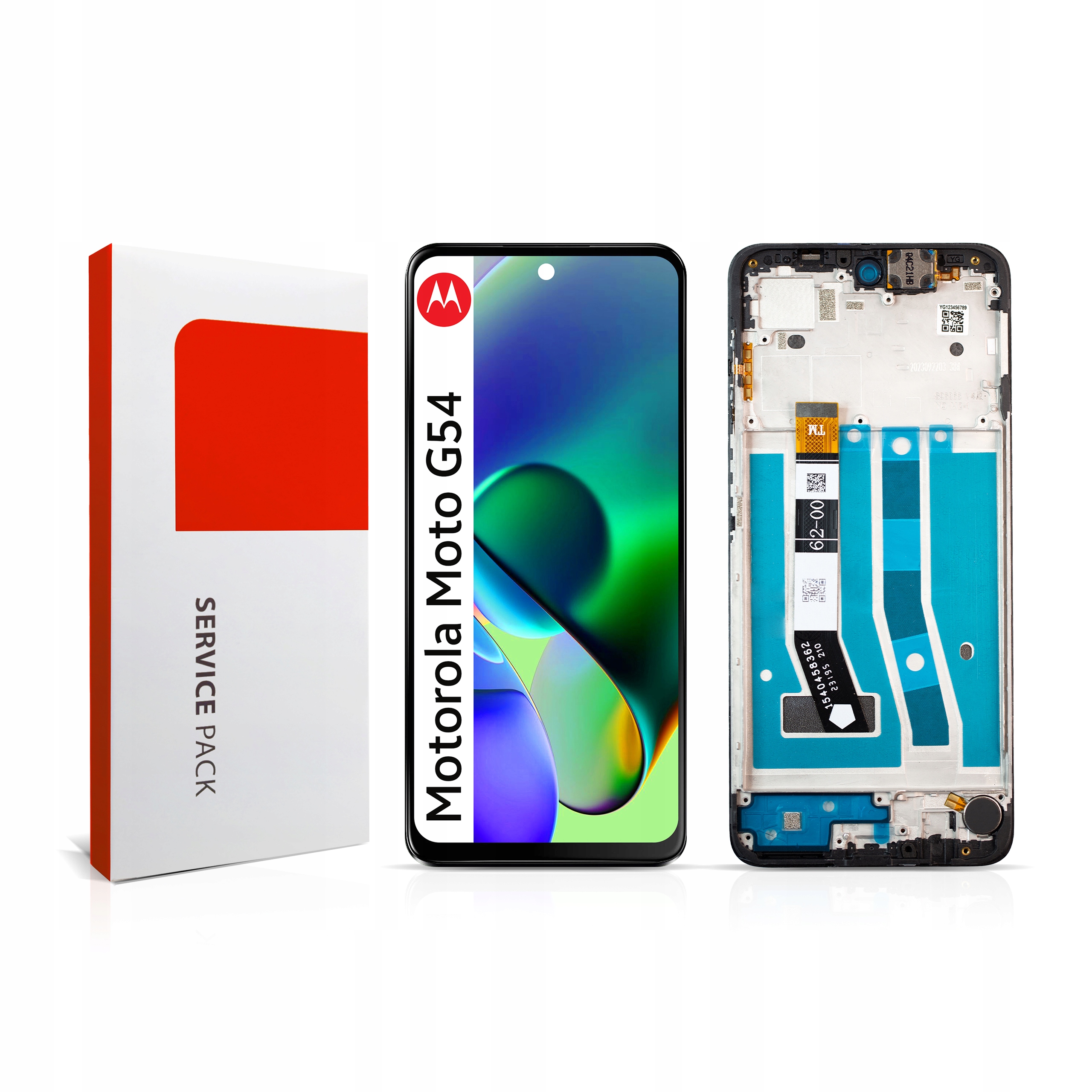 Displej s rámečkem pro Moto G54 Originální Zila LCD displej Panel