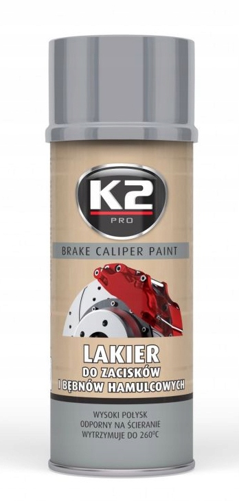 

K2 Lakier Spray Do Zacisków Bębnów Srebrny 400ML