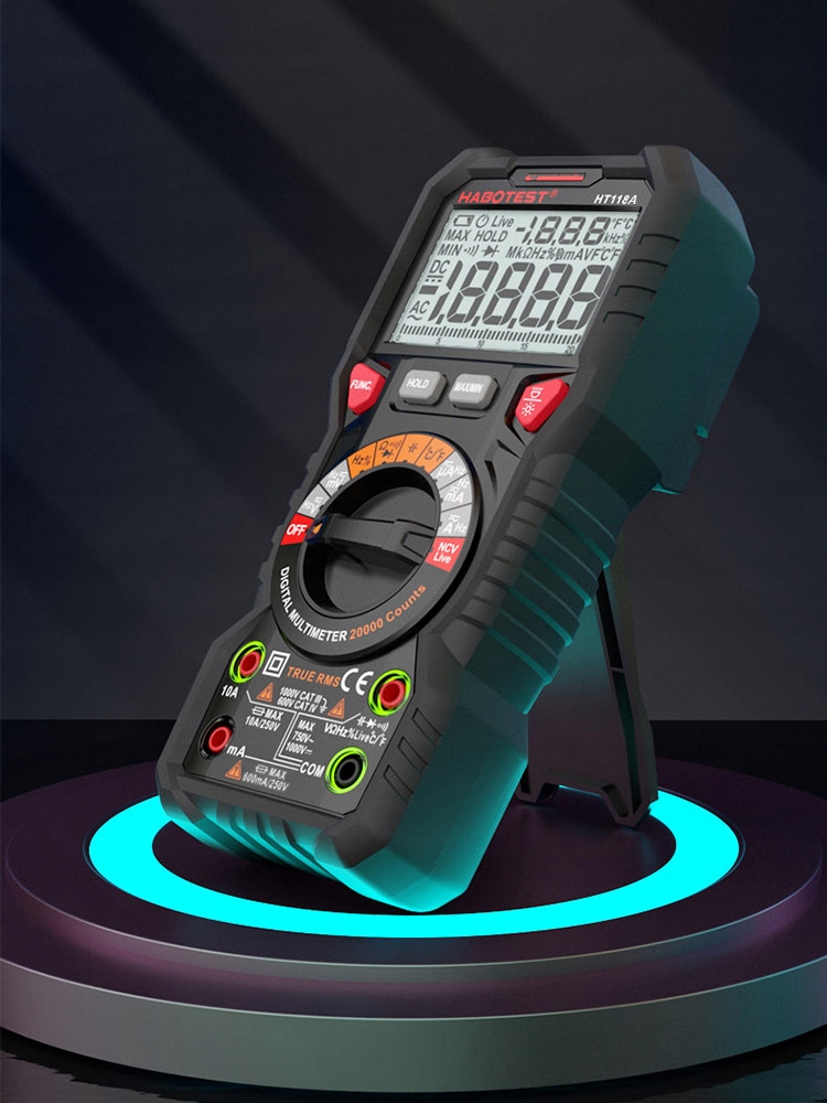 MULTIMETR RĘCZNY CYFROWY MIERNIK CIĄGŁOŚCI NAPIĘCIA RMS NCV WOLTOMIERZ LCD Stan opakowania oryginalne