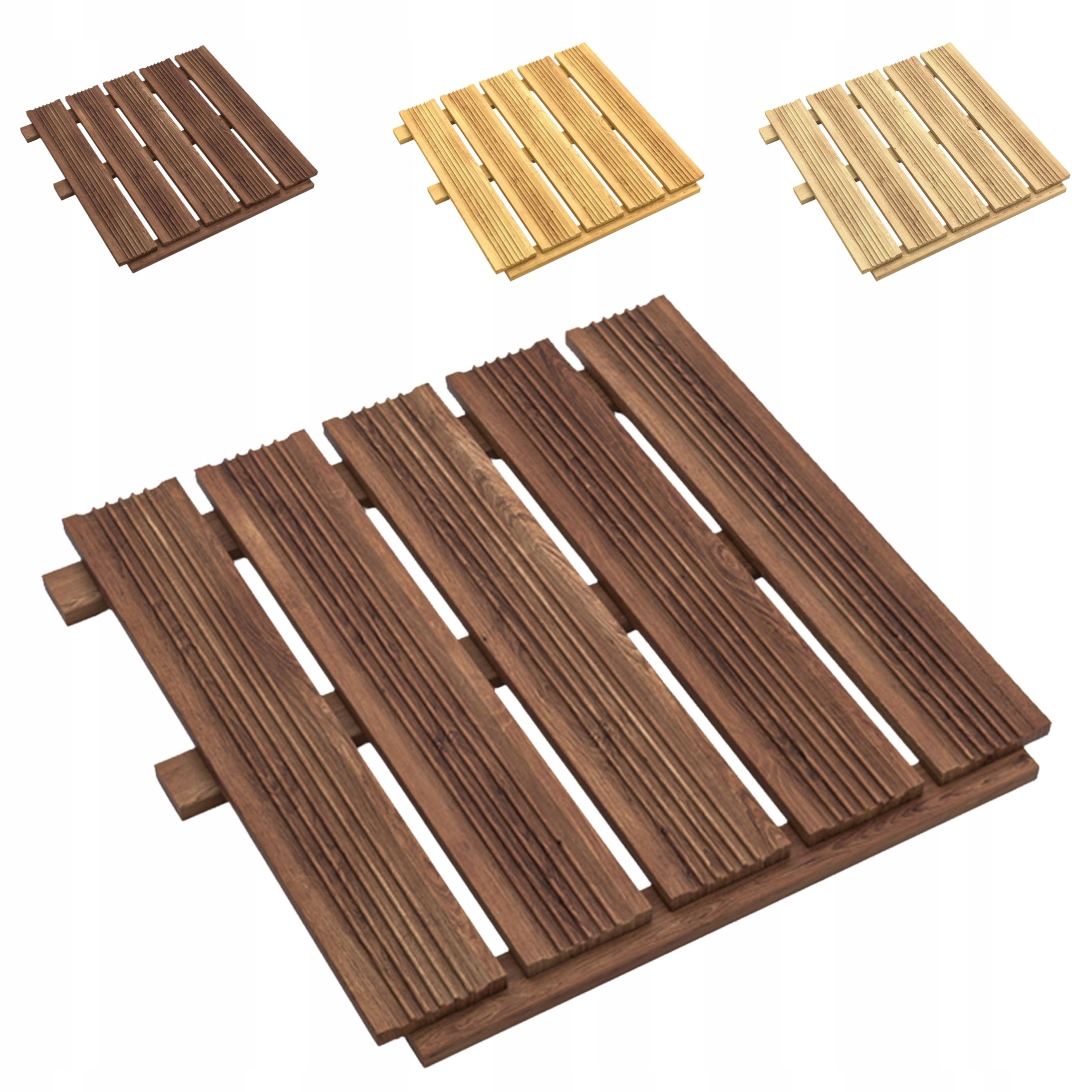 Plošina Dřevěný zahradní balkonový panel 50x50 cm Bronz