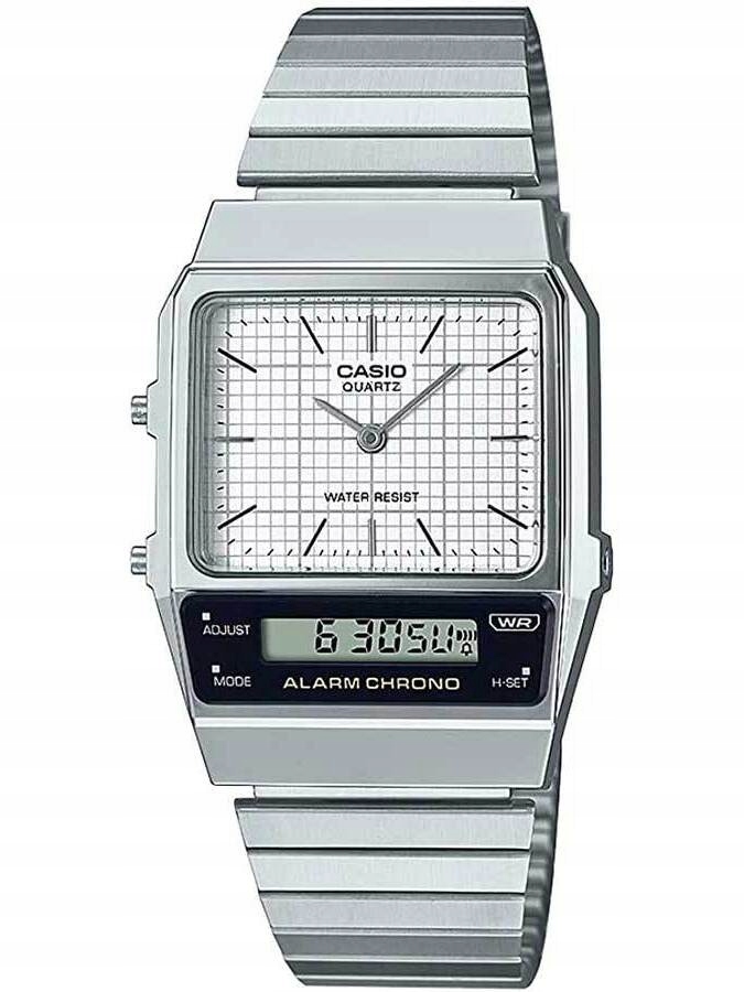 Unisex Hodinky Casio Vintage Dual Time AQ-800E-7A Box Gravírování