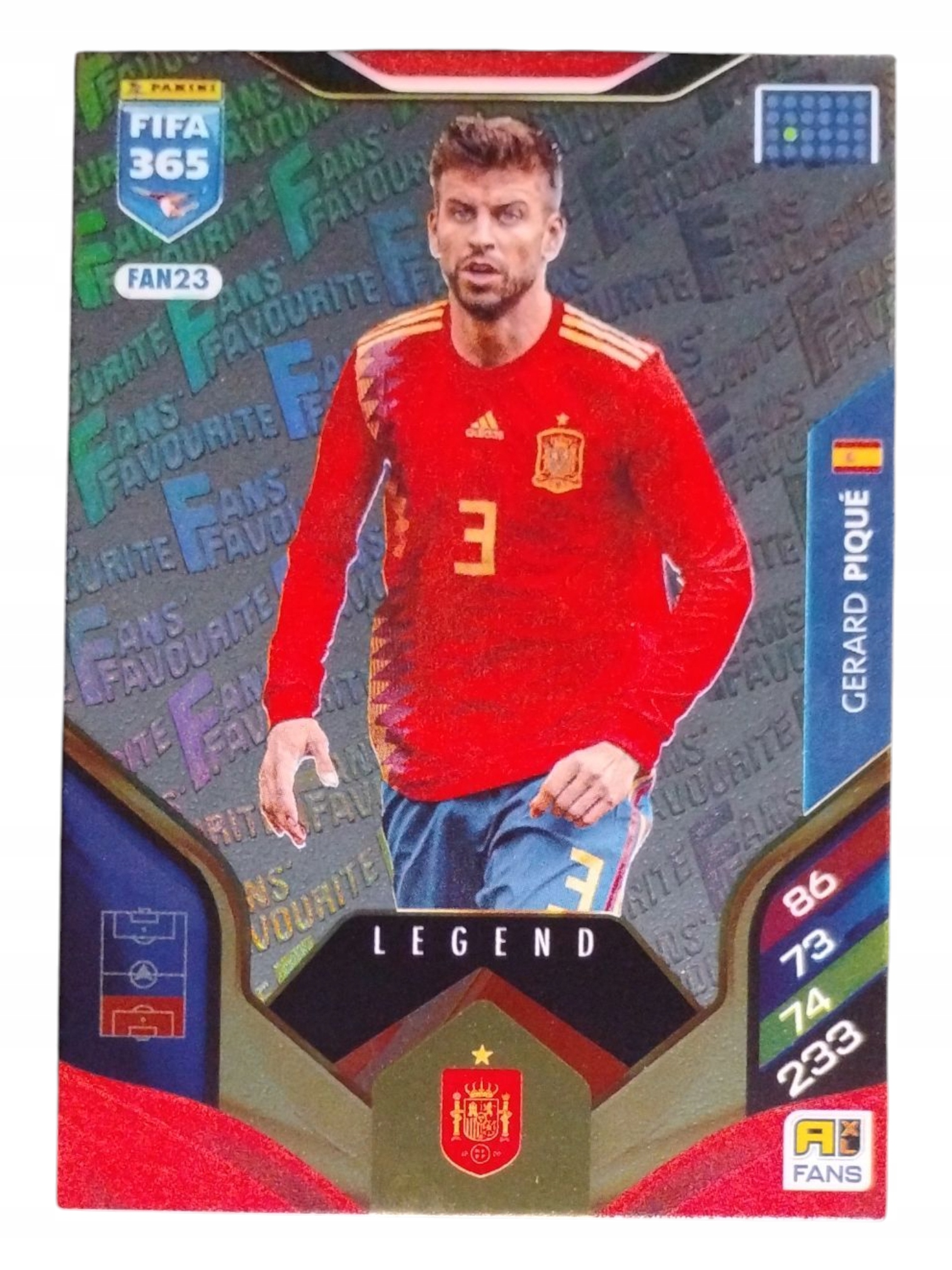 Panini Fifa 365 2026 Legend Fans' Favourite Gerard Pique Hiszpania FAN23