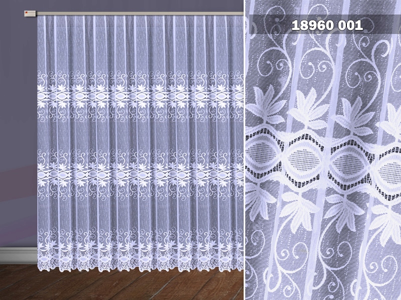 FIRANKA FIRANA ŻAKARDOWA 18960/250 BIAŁA NOWOŚĆ Marka inna marka