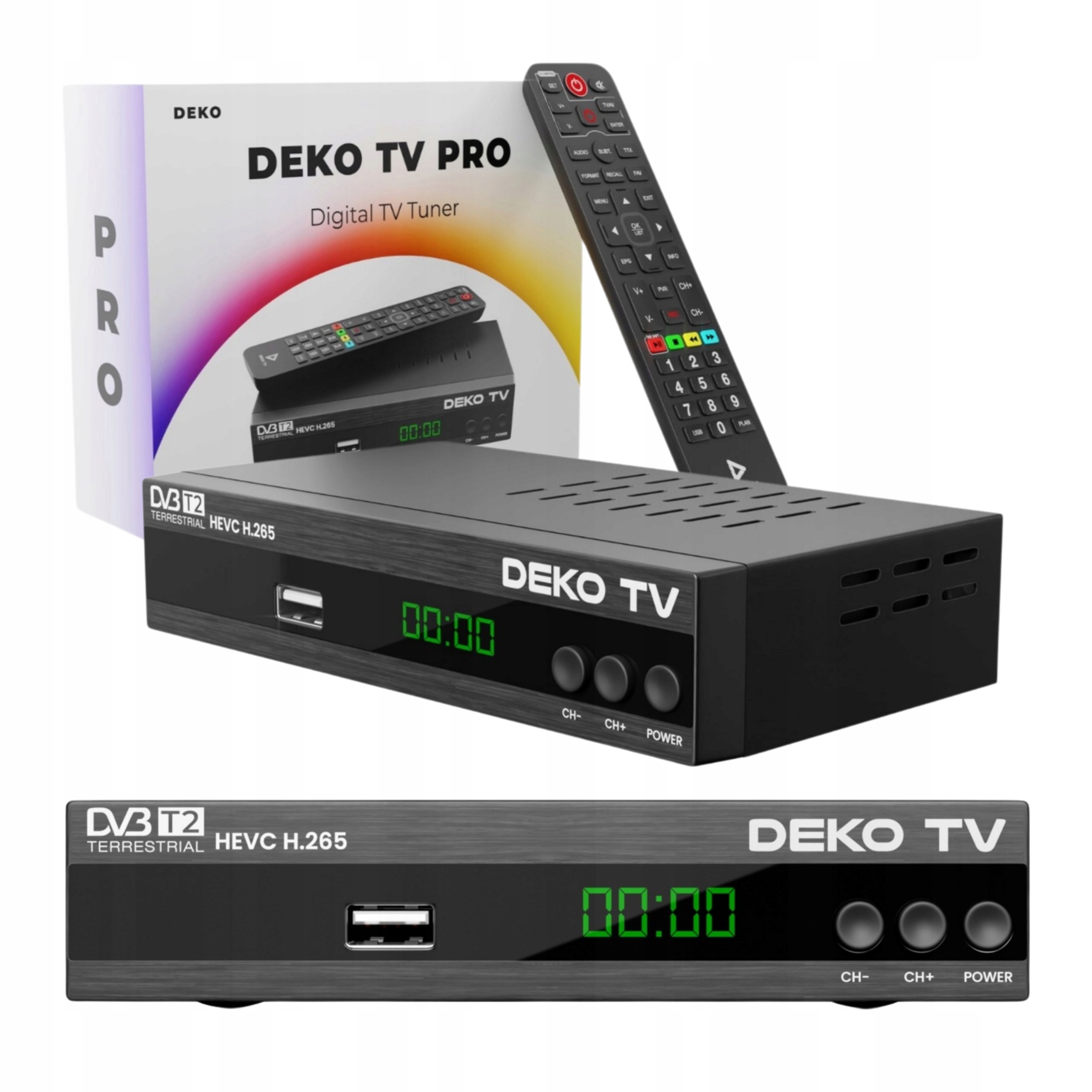 Tuner DVB-T2 DekoTV DVBT 2 DVB T2 TV kablowy DVBC pilot