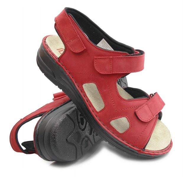 Sandály pro seniory na široké nohy, kůže Berkemann Lisabella 36 1/3