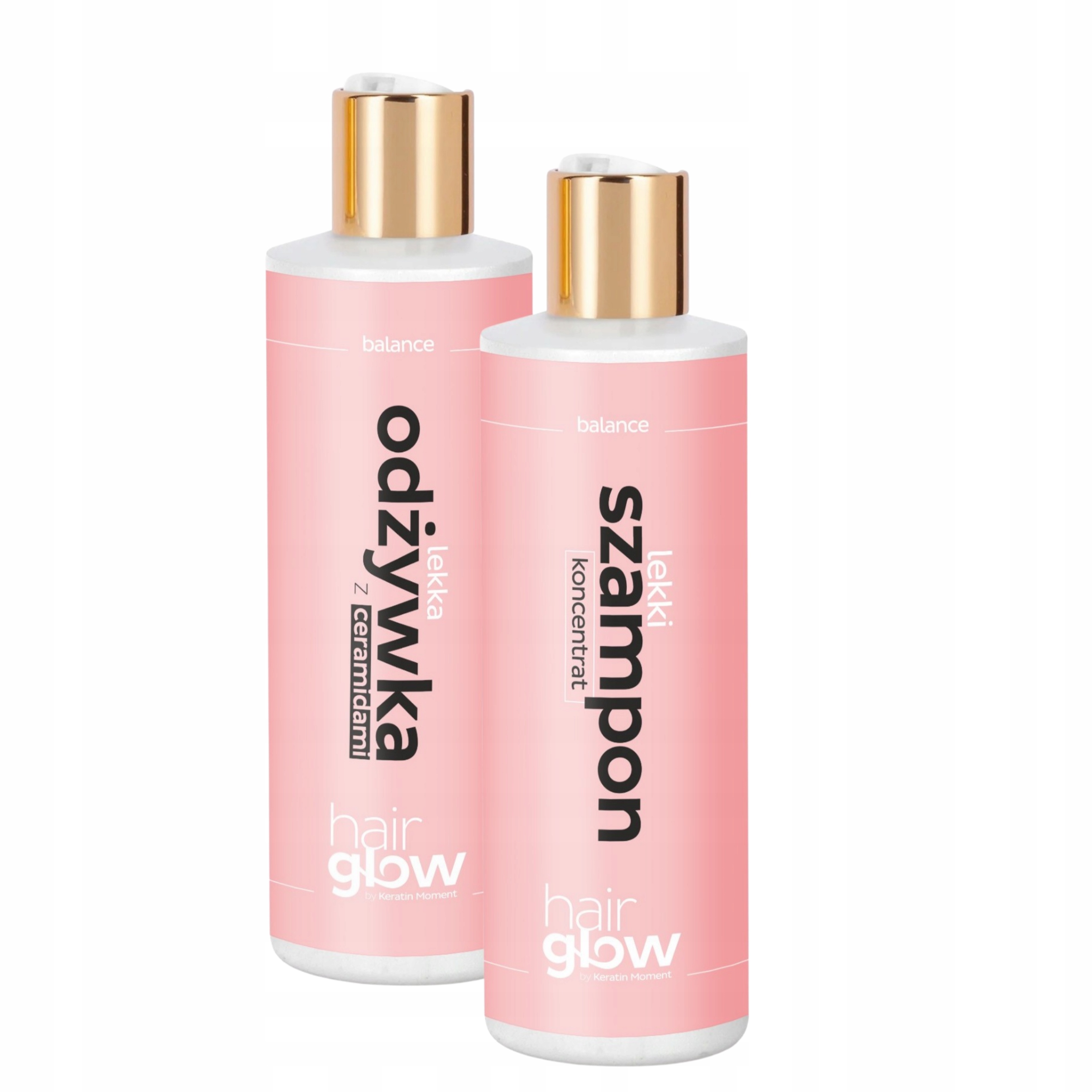 HairGlow lekki szampon odżywka z ceramidami po keratynie i nanoplastii