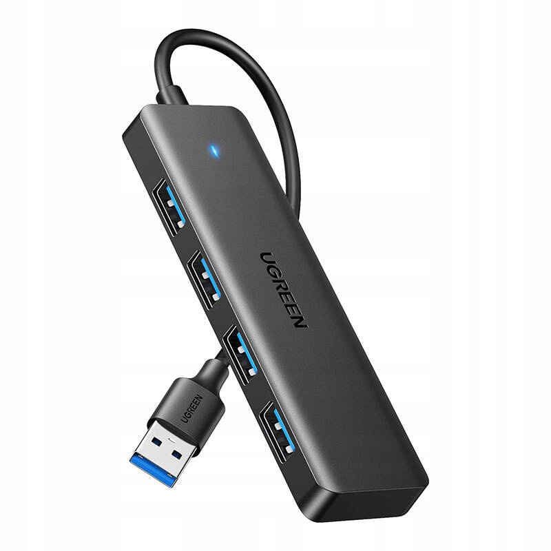 Adapter Ugreen 4W1 Hub Usb-a Z 4x Usb-a, Prędkość 5GBPS, Czarny