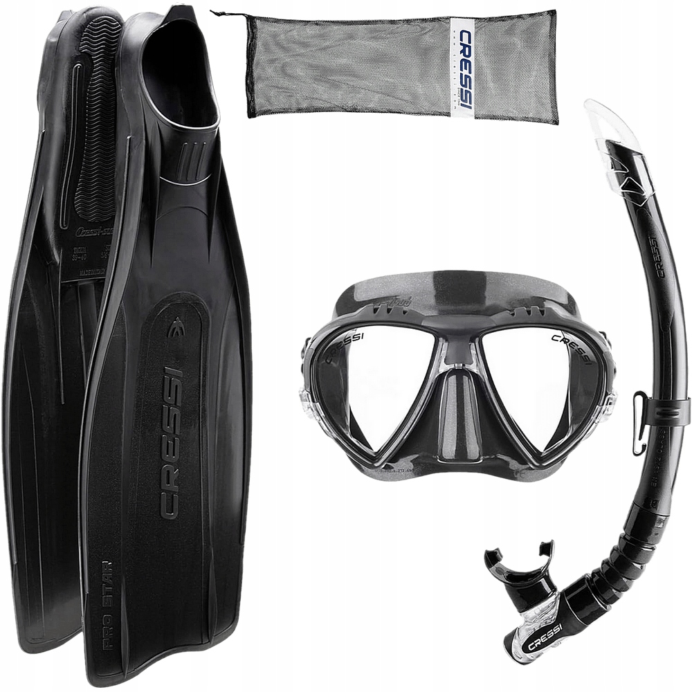 Potápěčský set Cressi Pro Star vel. 41-42 černý AS6183