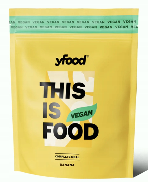 Yfood Vegan Banana Powder 1,07 kg-12 veganských jídel bez lepku