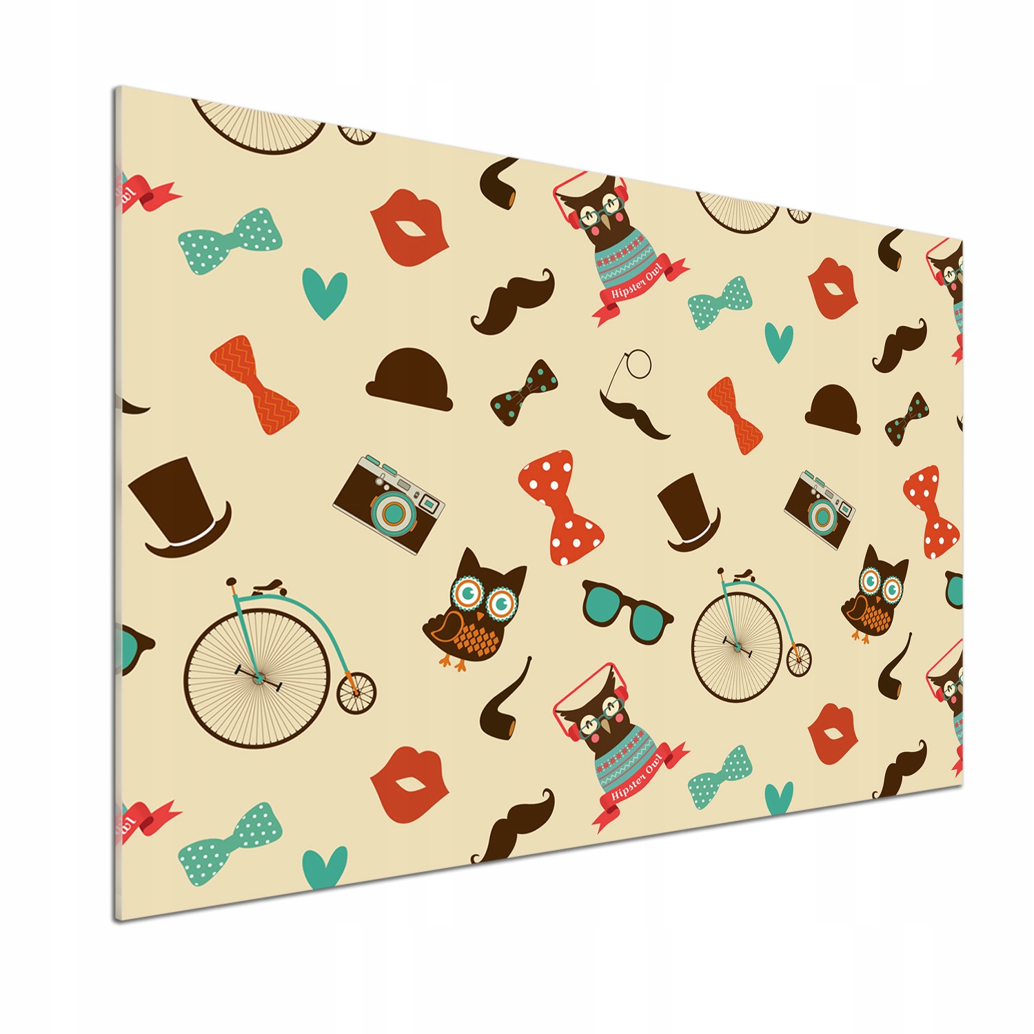 Panel do kuchyne Hipsterské sovy 100 x 70 cm Lepidlo