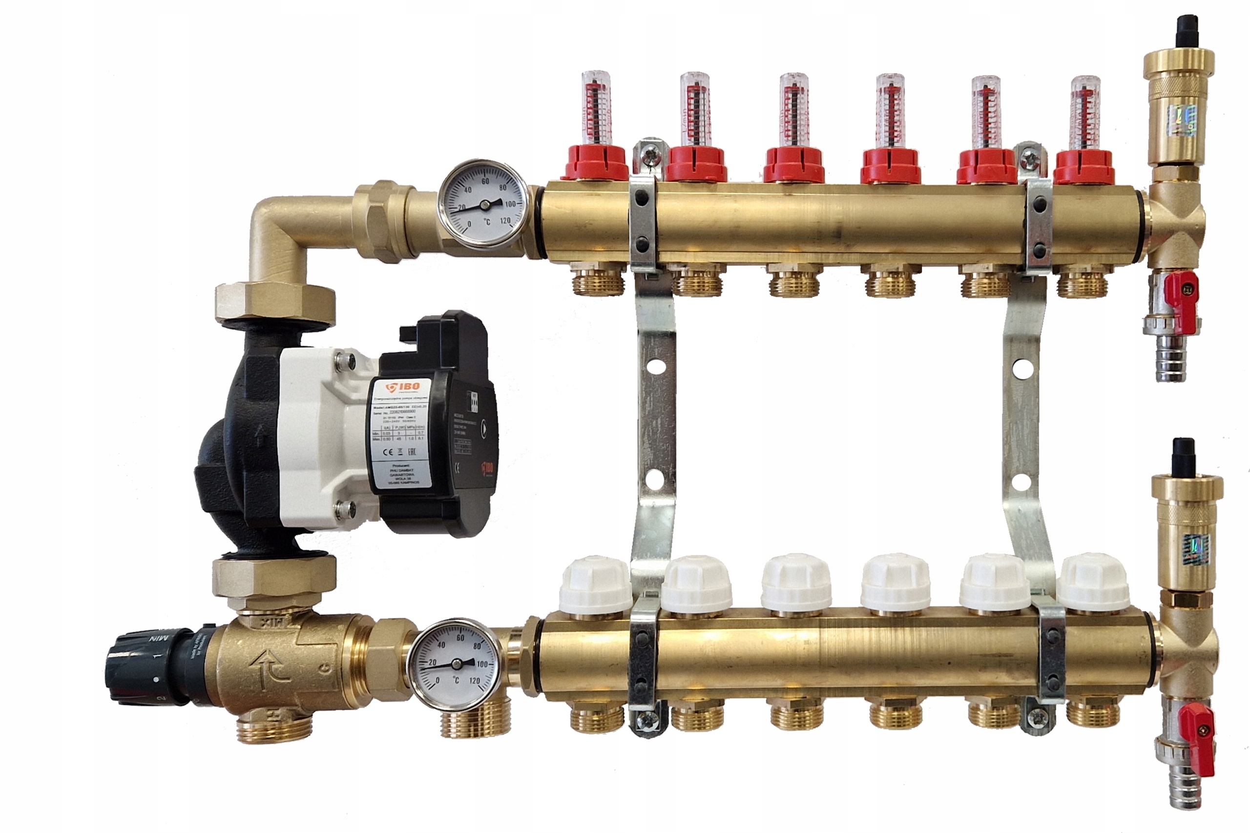 Rozdzielacz 2 obwody Grupa pompowa do podłogówki Pompa AMG Elektoniczna Kod producenta KT-AMG-2