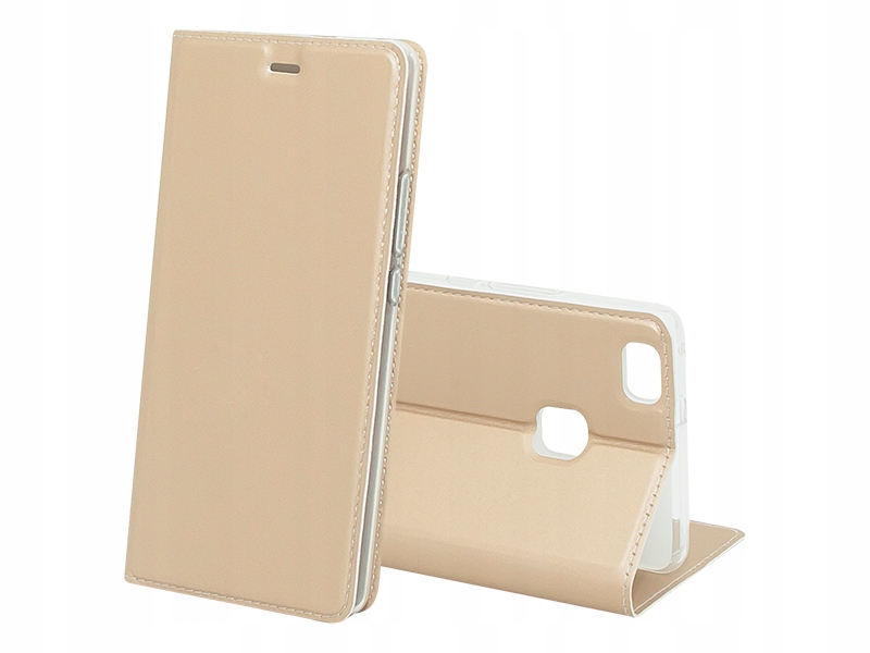 

Etui do Huawei P9 Lite złote klapka podstawka