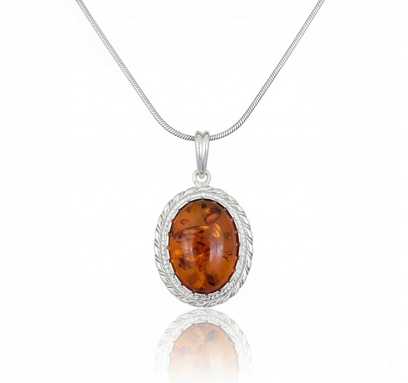 Klasický Stříbrný Přívěsek Jantarový Přívěsek Dárek Pro Ženu