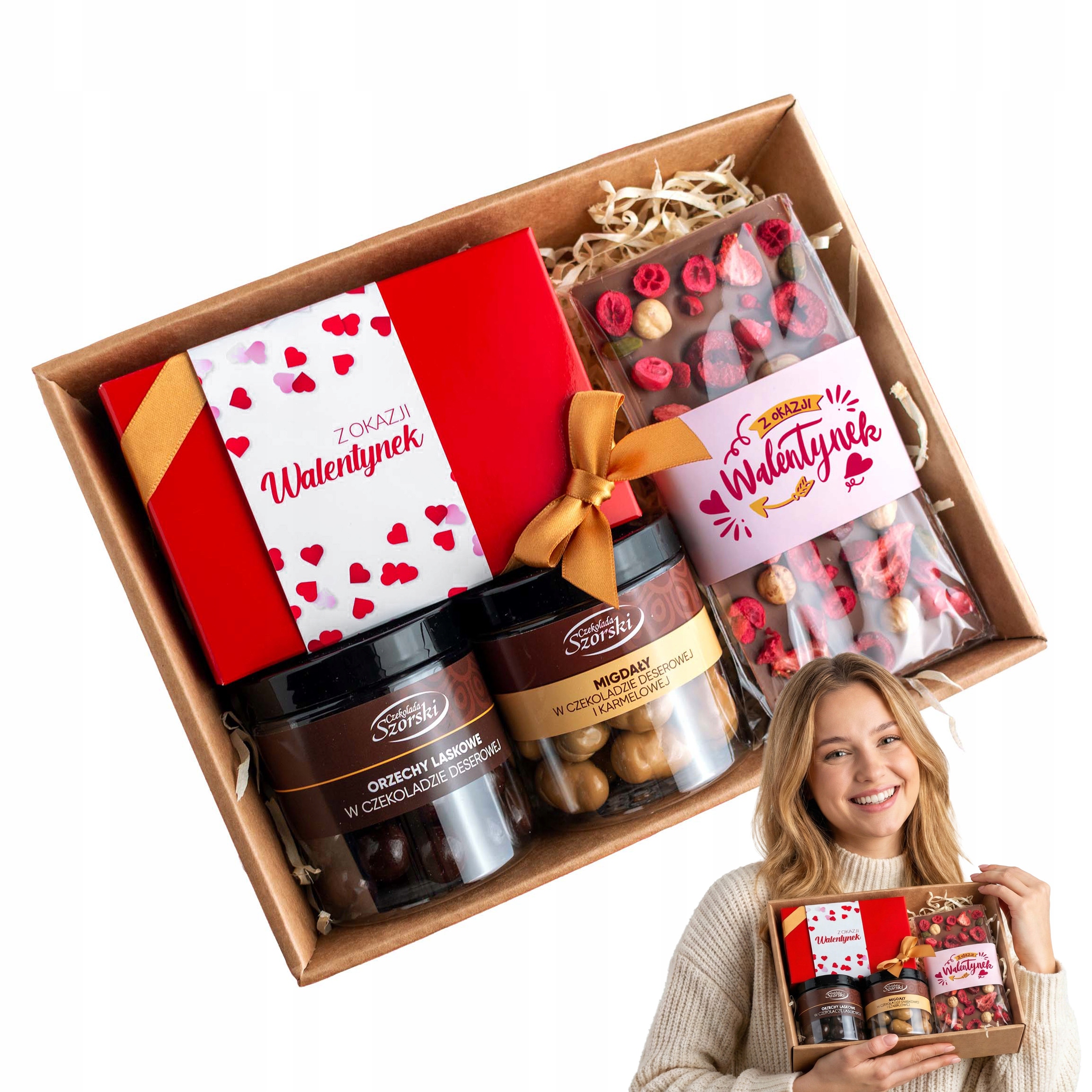 Kosz prezentowy na Walentynki Dla Niej Z okazji Walentynek