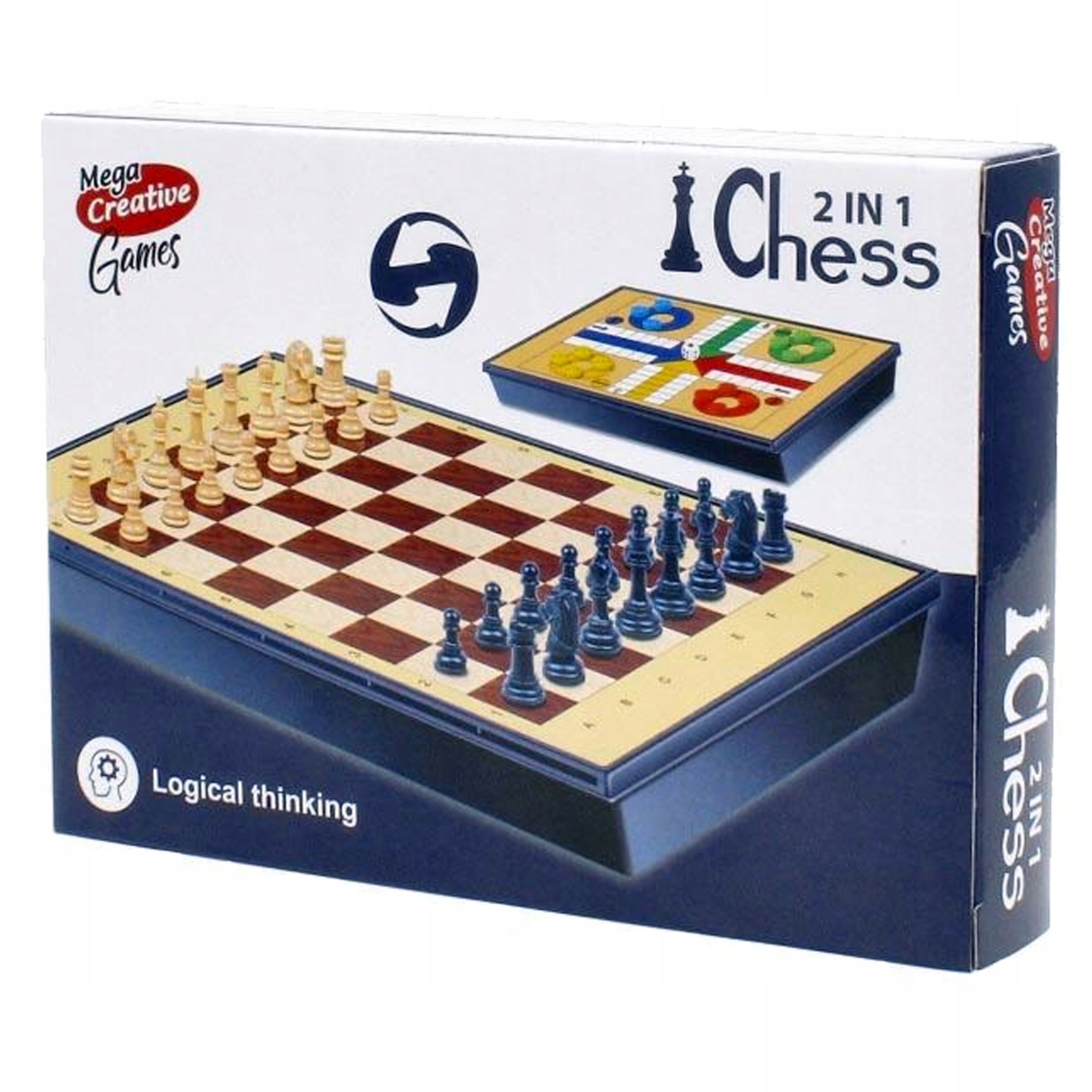 GRA PLANSZOWA SZACHY 2w1 511316 MEGA CREATIVE