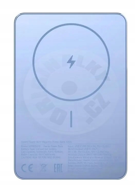 Xiaomi extra tenká magnetická powerbanka 5000 mAh zlatá