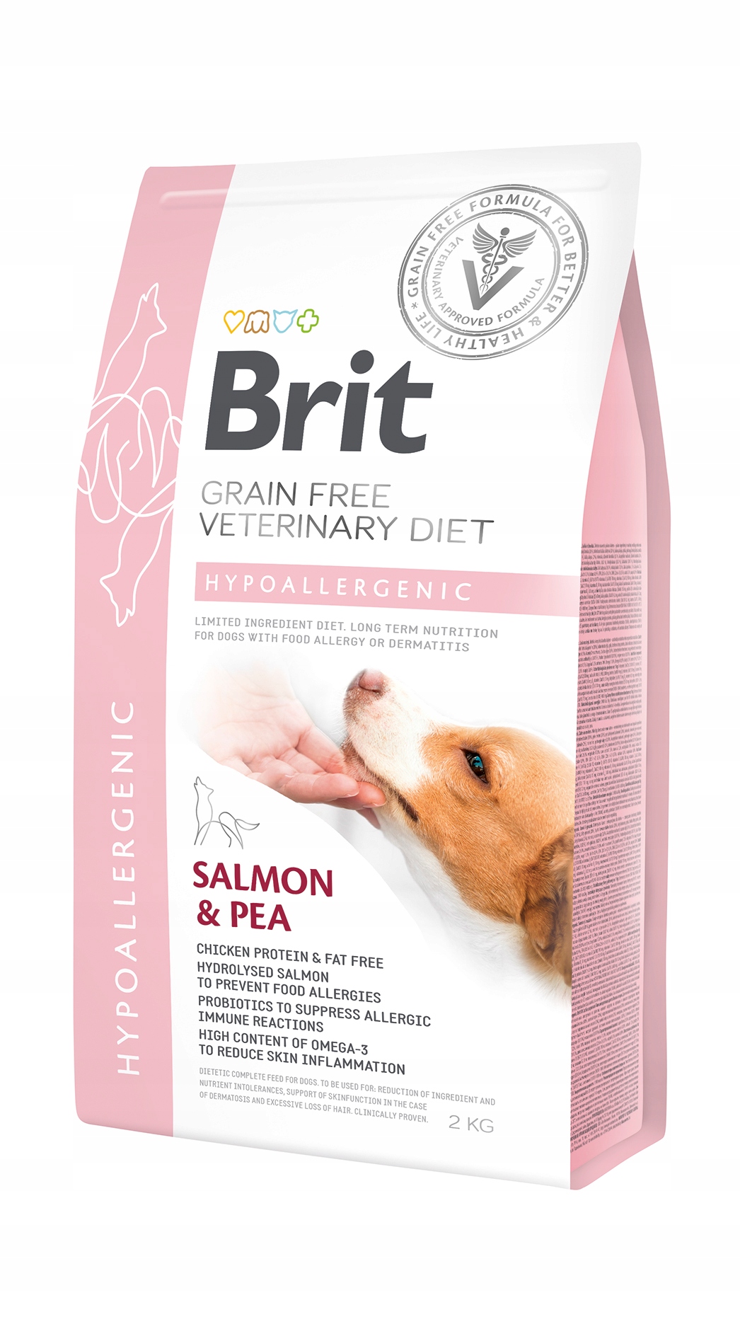 Levně Brit Grain Free Veterinary Diet Dog Hypoallergenic Losos s Hráškem 2kg