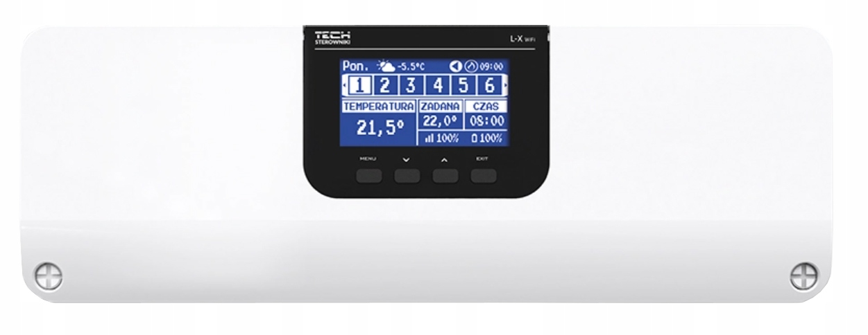 LISTWA STEROWNIK OGRZEWANIA PODŁOGOWEGO L-X WIFI Waga produktu z opakowaniem jednostkowym 1.22 kg