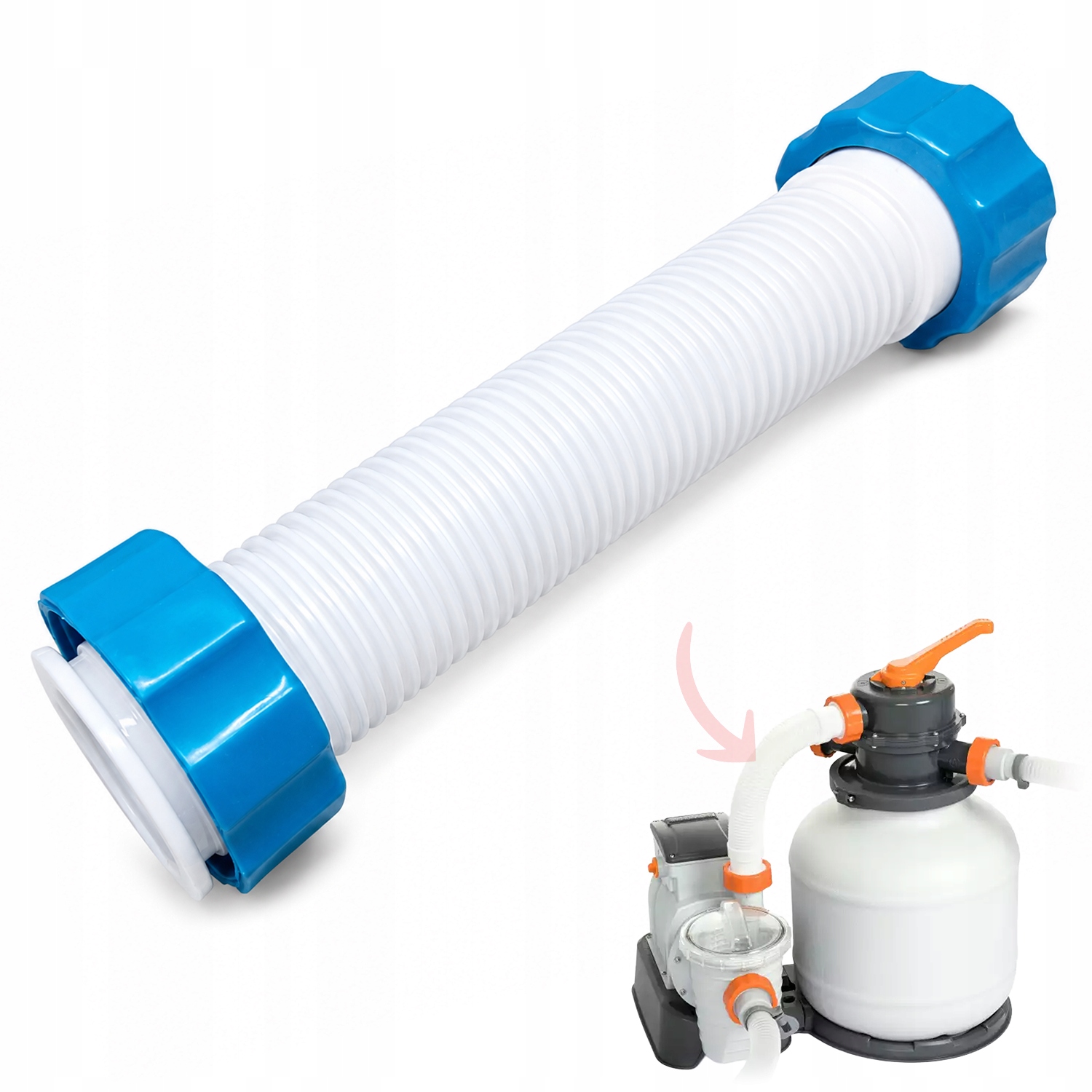 Krátký hadí spojka trubka pro originální pískovou pumpu 58495 Bestway