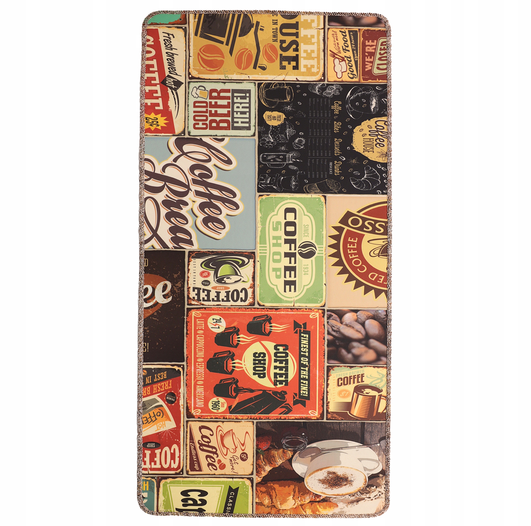 Koberec Do Kuchyně Měkký Kuchyňský Koberec Odolný Proti Skvrnám Vinylový 140 X 90 CM