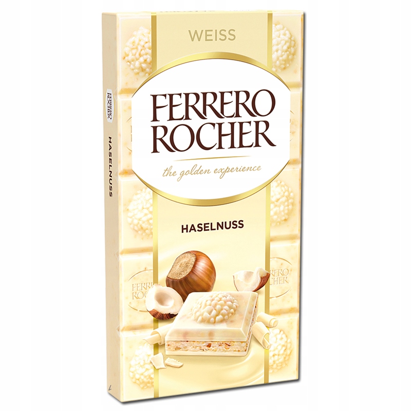 Levně 4x Fererro Rocher Weisse Haselnuss Čokoláda Bílá s ořechy lahodná 90 g