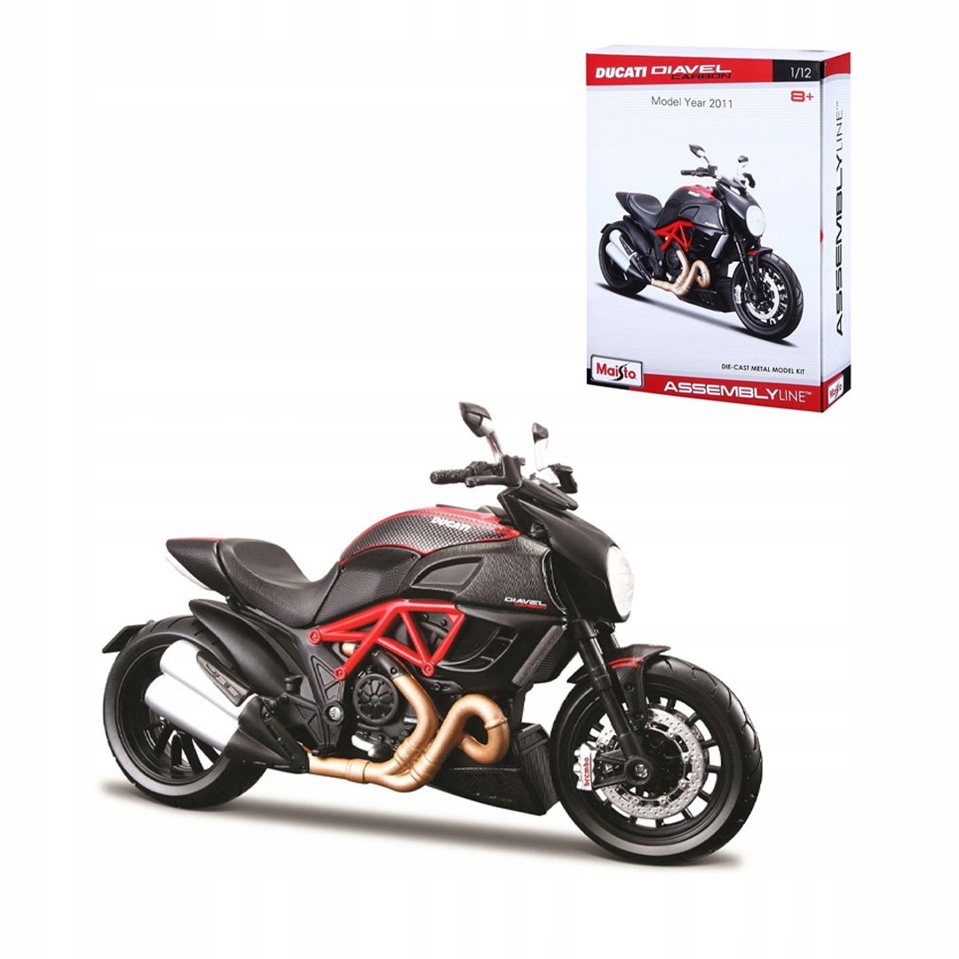 Maisto Ducati Diavel Carbon 2011 Model skládací motorka 1/12
