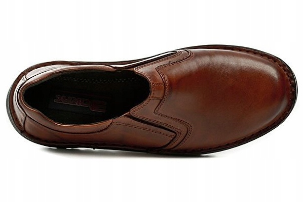 Mokasyny męskie POLSKIE SZEROKIE buty skórzane 42 EAN (GTIN) 5904158371584