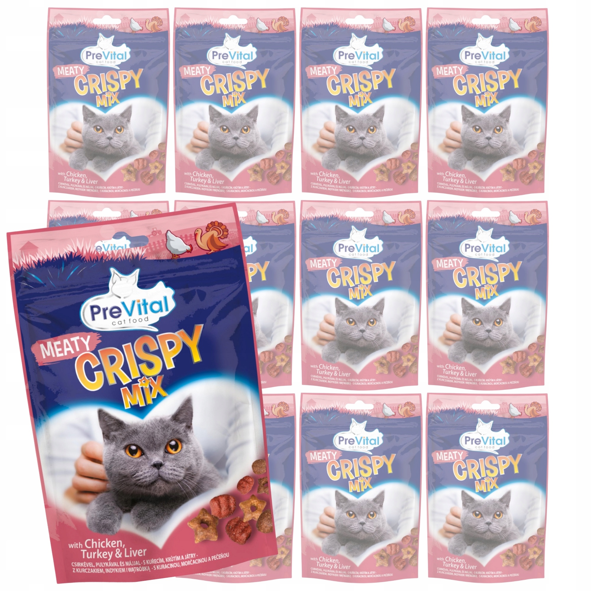 Prevital Pro Kočky Snacky 12X60G Křupavá Směs