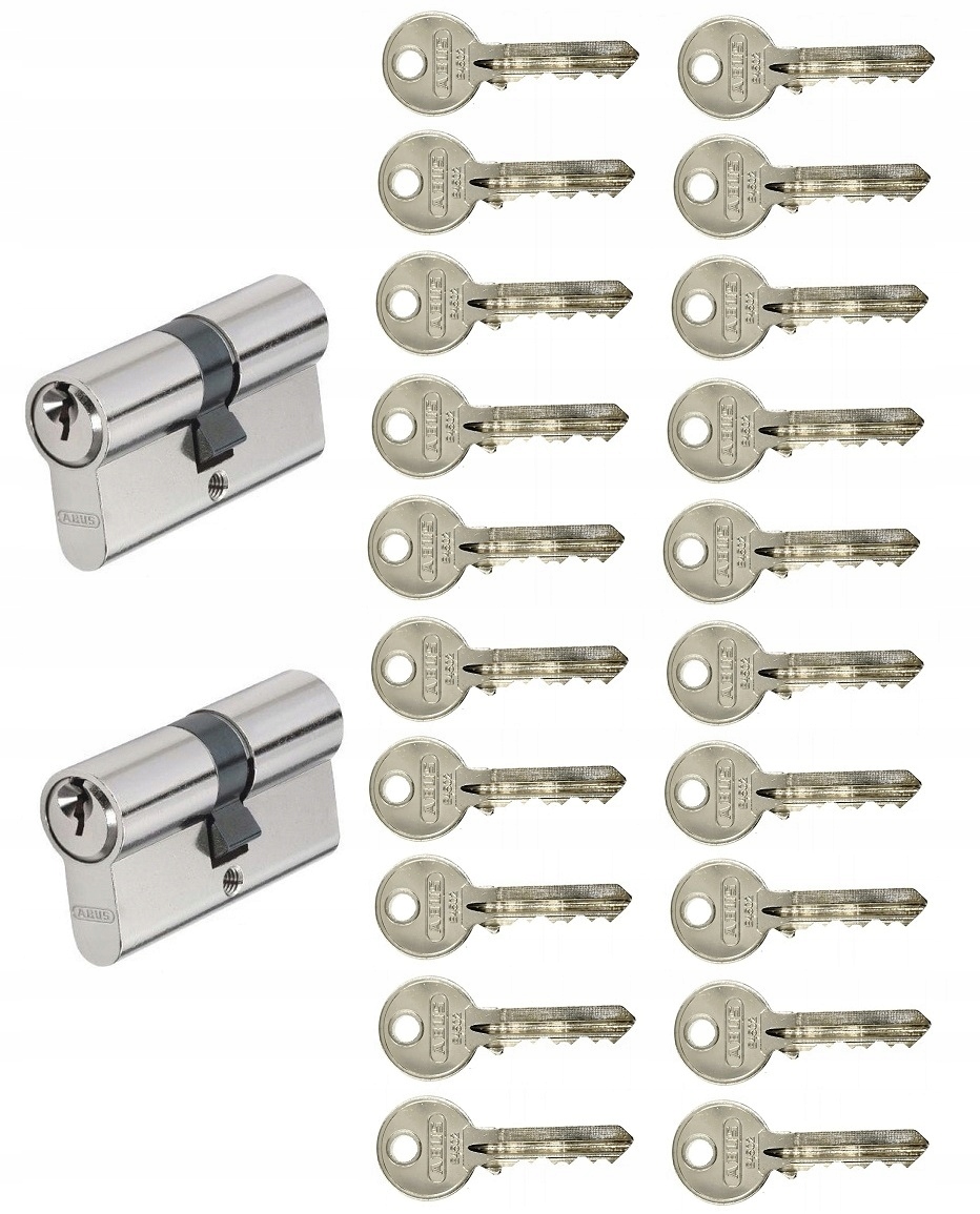 Vložky E45 nikl 2x 30/30 Abus 20 klíčů systém/ identické kódování